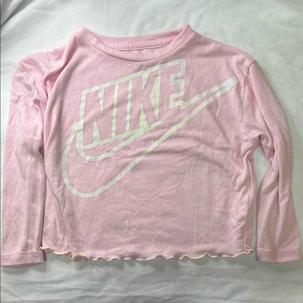 Nike Kids (3-4yrs) Light Pink Long Sleeve Tee